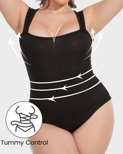Sleeveless Tummy Control Tank Tops Bodysuits - Volutto