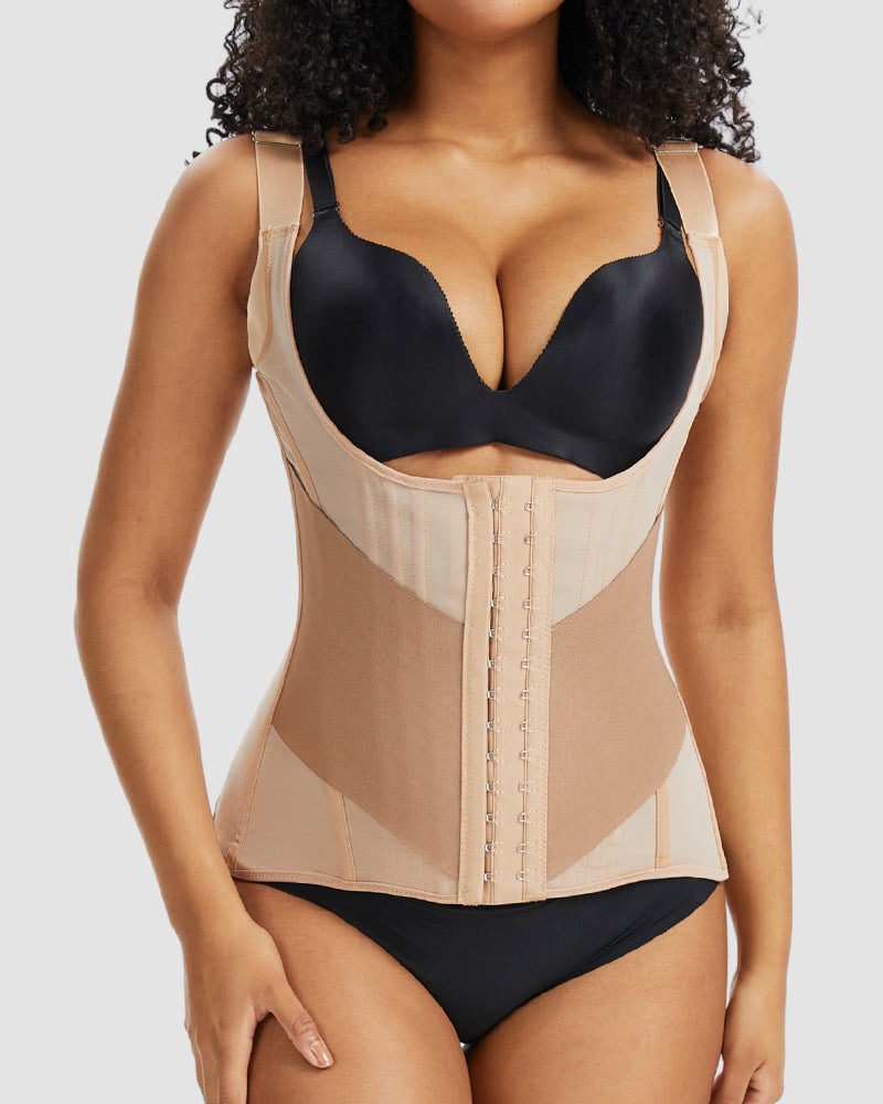 PowerMesh Double-Layer Waist Trainer Shapewear - Volutto