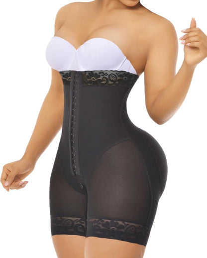 Tummy Control Shapewear for Women Fajas Colombianas Body Shaper Shorts with Zipper Crotch - Volutto