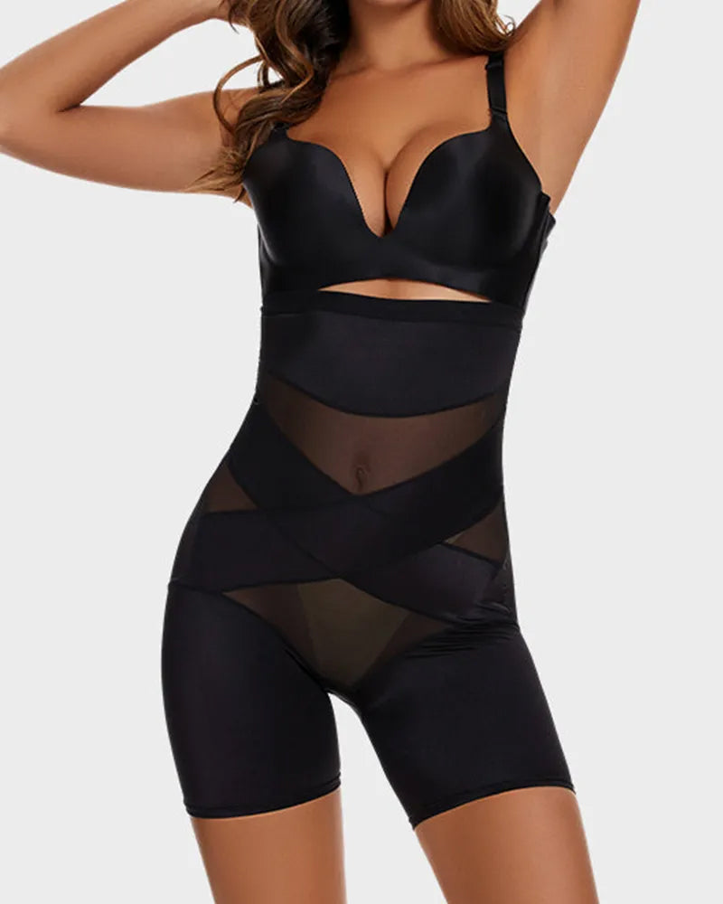 Crossover Bandage High Waist Hip-Lifting Shorts - Volutto