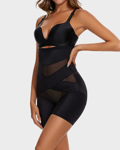 Crossover Bandage High Waist Hip-Lifting Shorts - Volutto