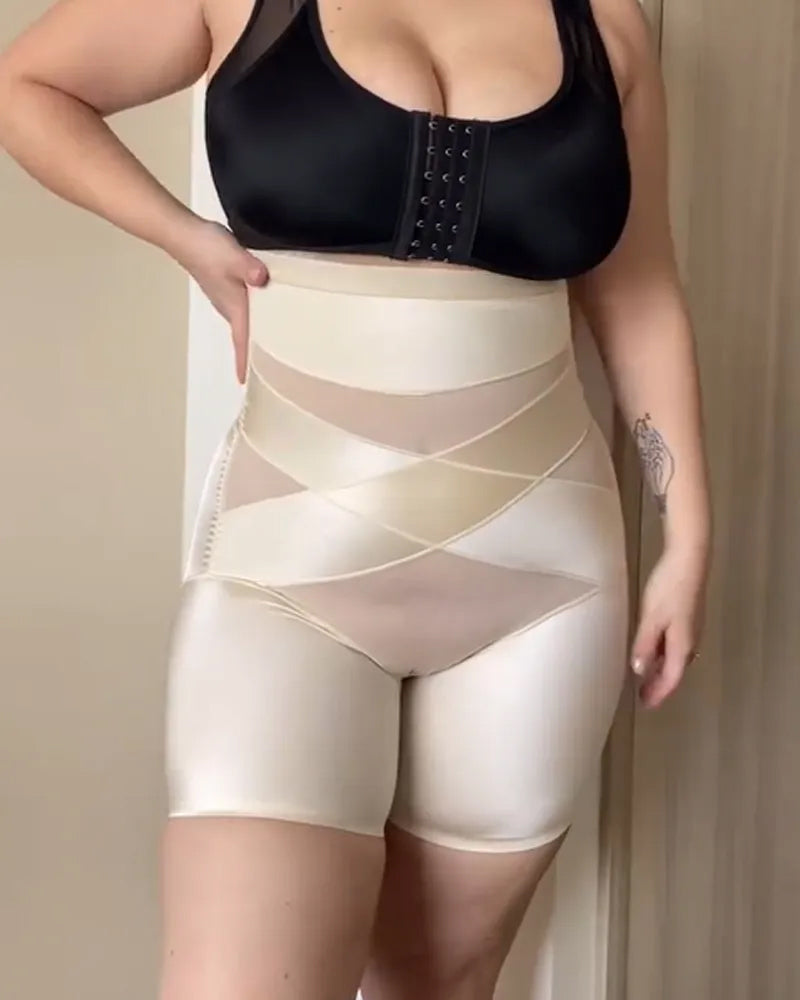 Crossover Bandage High Waist Hip-Lifting Shorts - Volutto