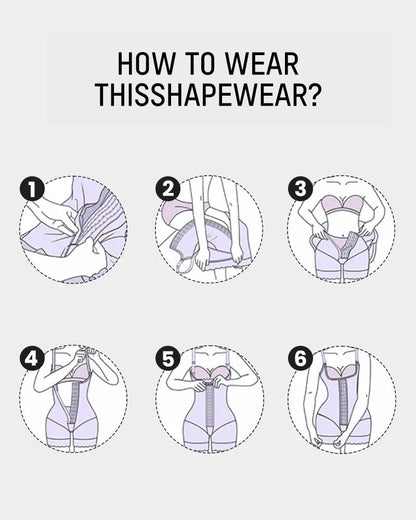Flash Sale Extra Plus Size Shaper Bodysuit Tummy Control Shapewear With Bra - Volutto