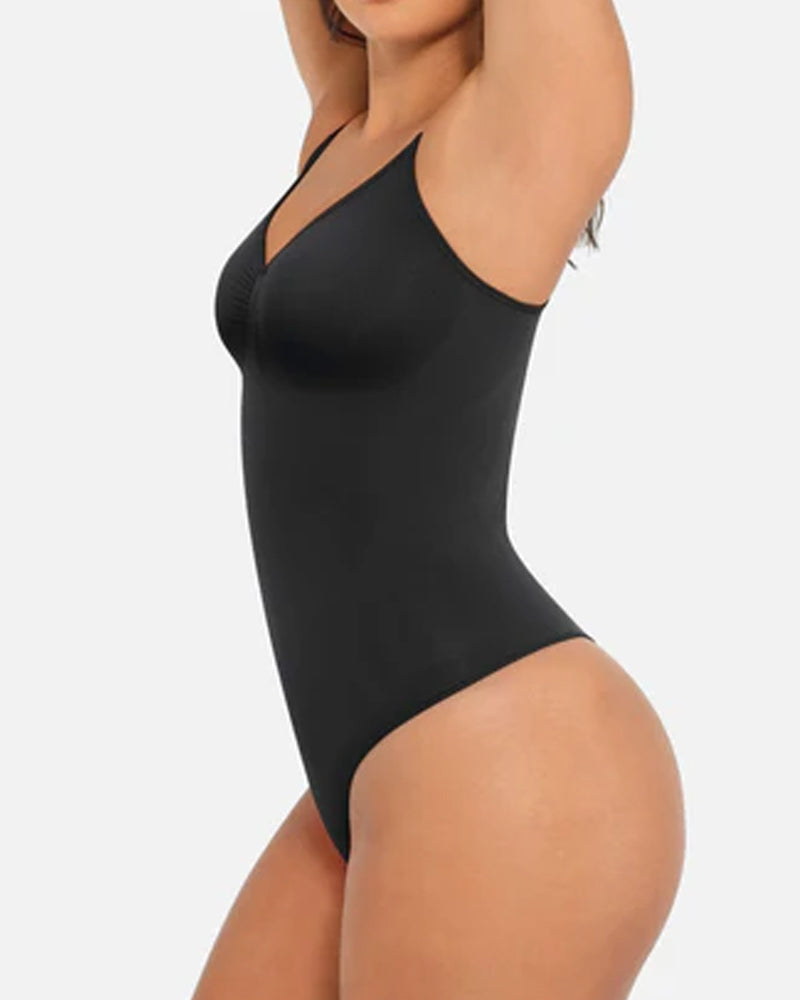 Tummy Control Bodysuit Seamless Sculpting Snatched Waist Body Suit Thong - Volutto