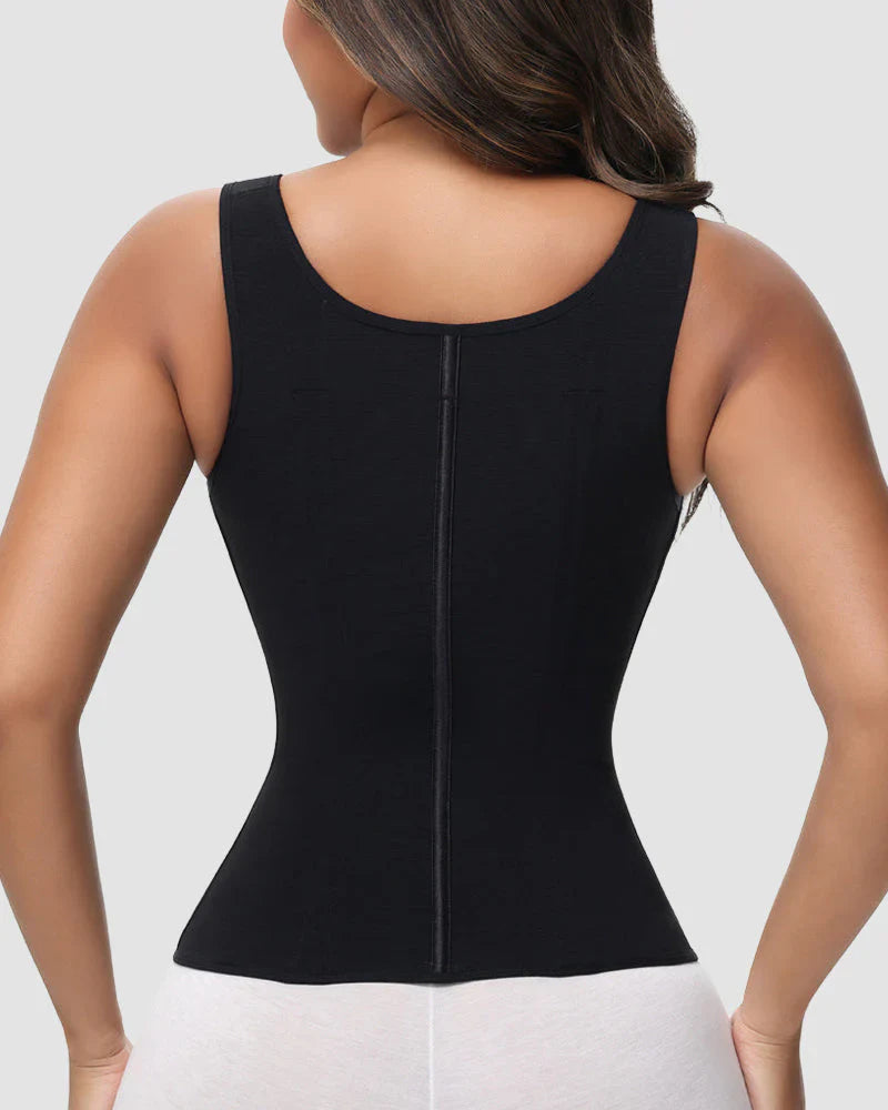 Double-Layer Tummy Control Waist Shaper Girdle With Bra - Volutto