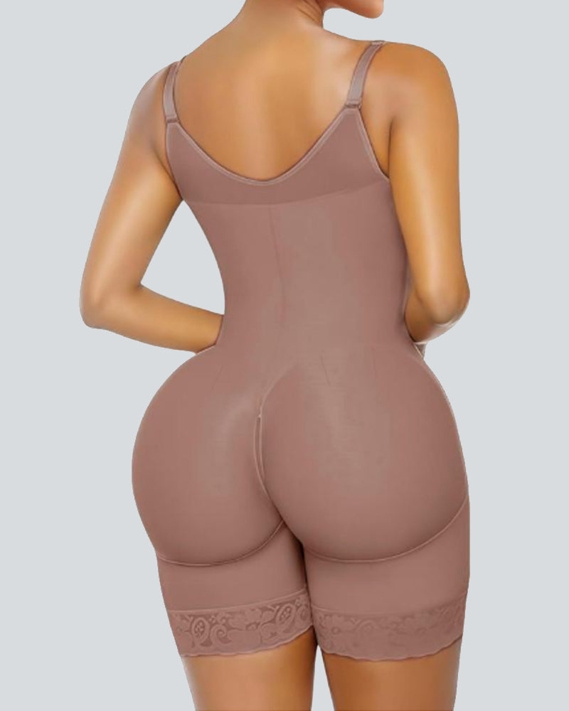 Tummy Control Butt Lifter Shaper with Zipper Crotch - Volutto