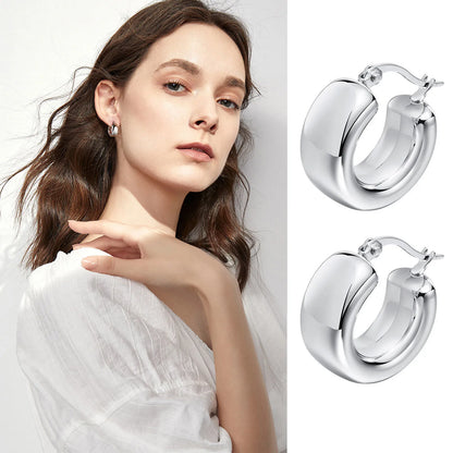 Women Huggie Earrings Stainless Steel Volutto