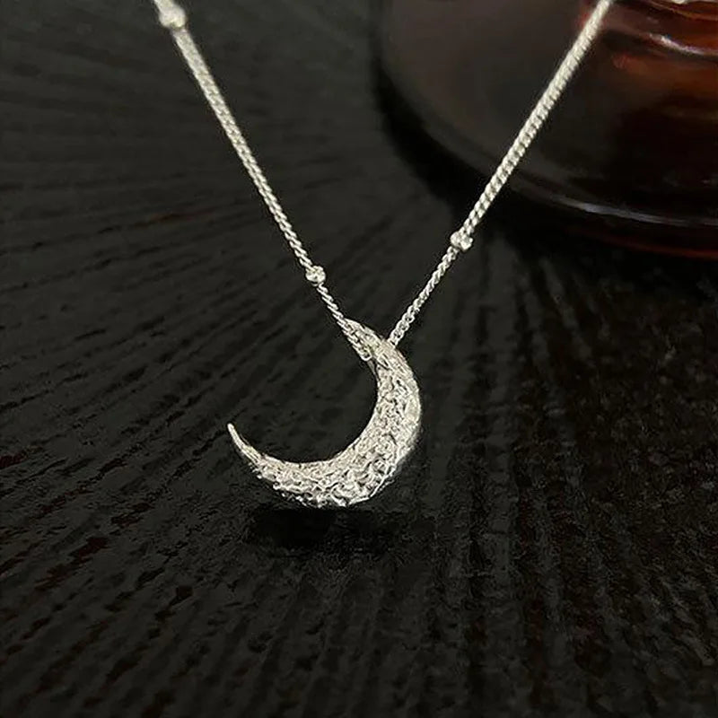 925 Sterling Silver Moon Necklace for Women
