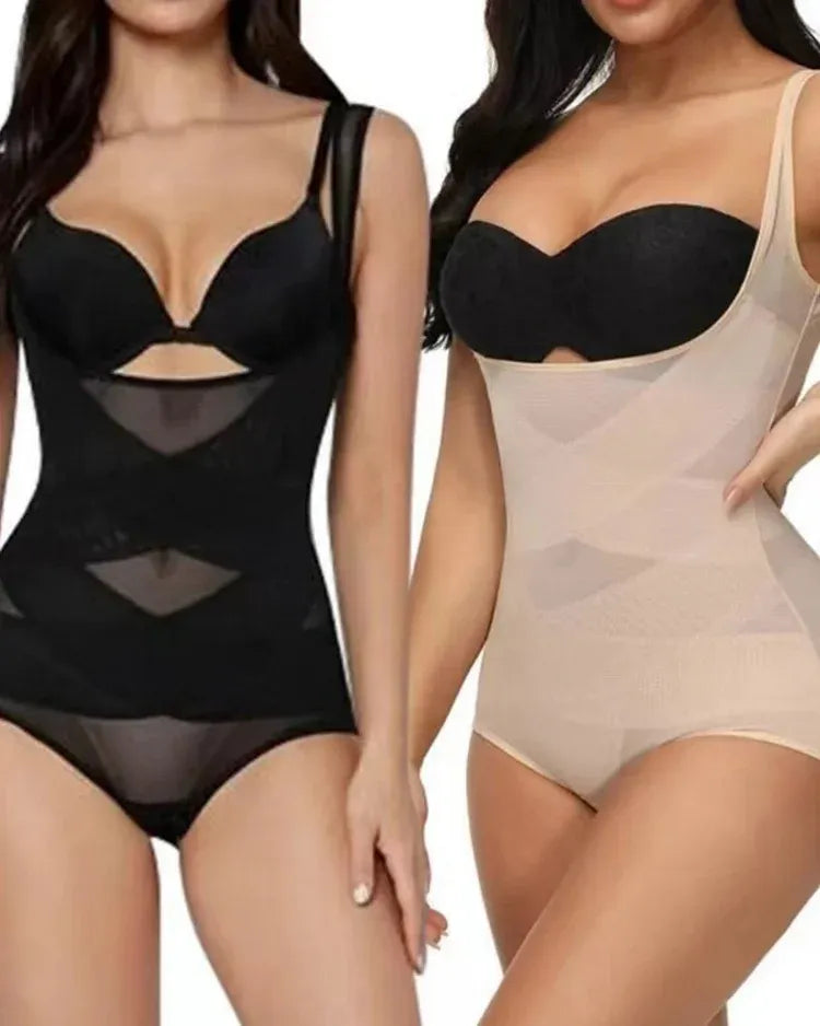 Mesh Tummy Tuck Body Triangle Shapewear - Volutto