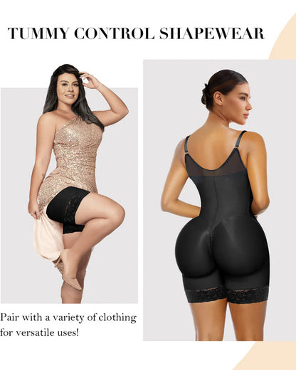 Tummy Control Butt Lifter Shaper with Zipper Crotch - Volutto